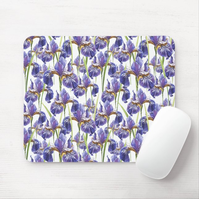 Lila Iris-Blume Mousepad (Mit Mouse)