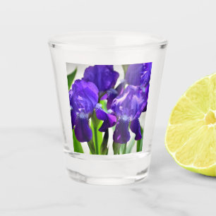 Lila Iris-Blume Schnapsglas