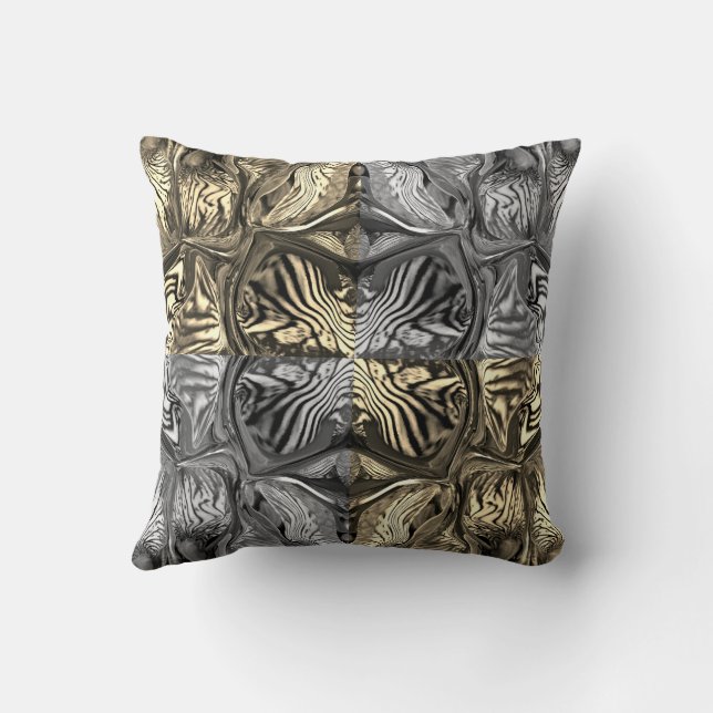 Lila Iris-Blume / Sepia / B & W / Vier / Kissen (Rückseite)