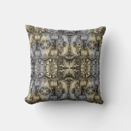 Lila Iris-Blume / Sepia / Schwarz*Weiß / Spiegel Kissen