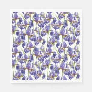 Lila Iris-Blume Serviette