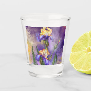 Lila Iris Blume Shotglas Schnapsglas