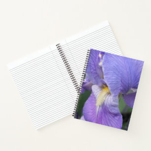 Lila Iris-Blumen-Blumen-Notizbuch Notizbuch