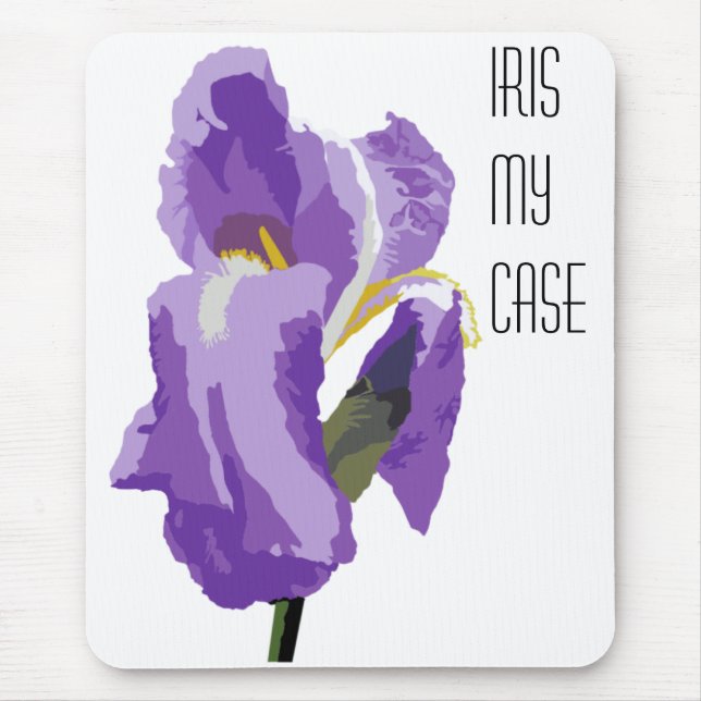 Lila Iris-Computer-Vektor Mousepad (Vorne)