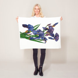 Lila Iris Fleecy Blanket Fleecedecke