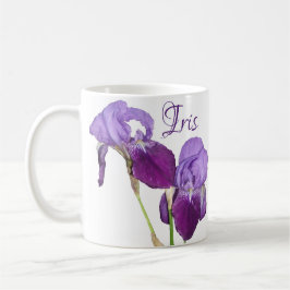 Lila Iris-Frühling Blütenblüte Kaffeetasse