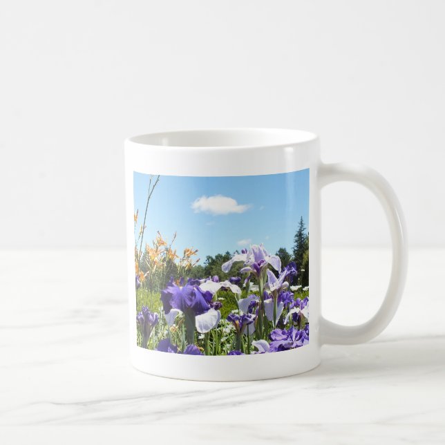 Lila Iris Garden Kaffeetasse (Rechts)