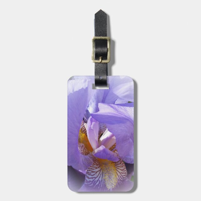 lila Iris Gepäckanhänger (Vorderseite vertikal)