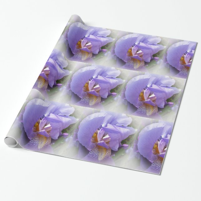 lila Iris Geschenkpapier (Ungerollt)