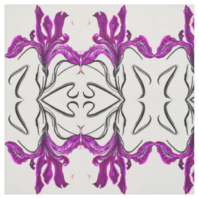 Lila Iris gestrichen Stoff (Muster)