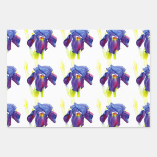 Lila Iris Gift Wrap Geschenkpapier Set