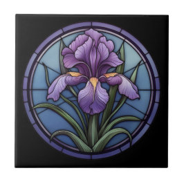 Lila Iris-Hartglas Fliese