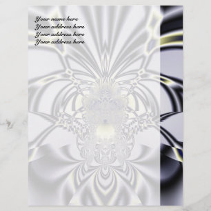 Lila Iris Heilige Geometrie Fraktal-Kunst Briefbogen