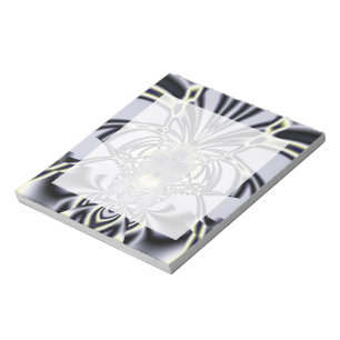 Lila Iris Heilige Geometrie Fraktal-Kunst Notizblock