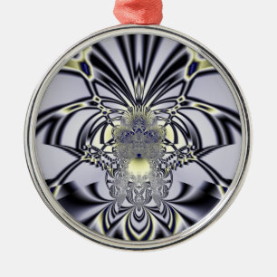 Lila Iris Heilige Geometrie Fraktal-Kunst Ornament Aus Metall