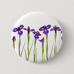 Lila Iris - Iris-Blume kundengebundene Schablone Button