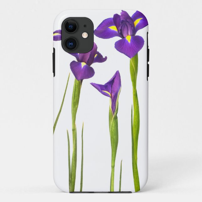 Lila Iris - Iris-Blume kundengebundene Schablone Case-Mate iPhone Hülle (Rückseite)