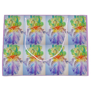 Lila Iris Irises Blumenbeutel Große Geschenktüte