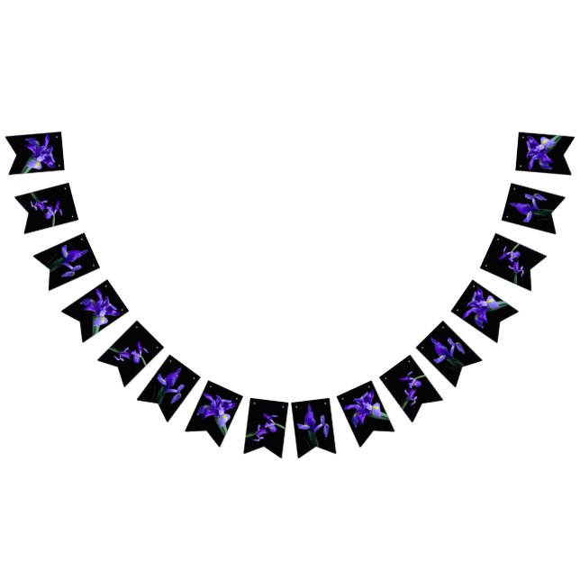 Lila Iris-Jagdfahnen Wimpelkette (Alle)