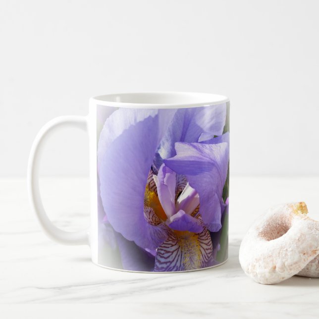 lila Iris Kaffeetasse (Mit Donut)
