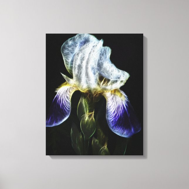 Lila Iris Leinwanddruck (Vorderseite)