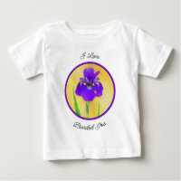 Lila Iris-Malerei - Original Blume Kunst