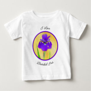 Lila Iris-Malerei - Original Blume Kunst Baby T-shirt