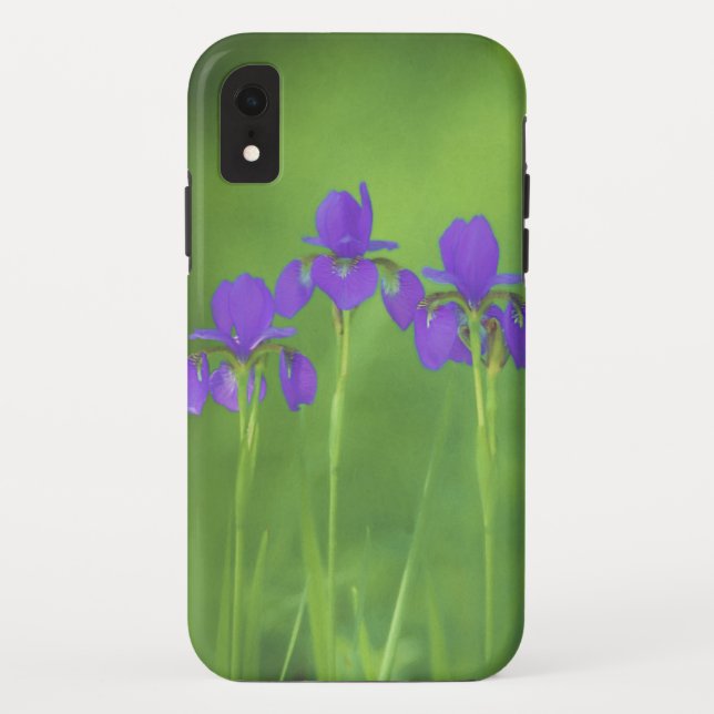 Lila Iris-Malerei - Original Blume Kunst Case-Mate iPhone Hülle (Rückseite)