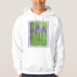 Lila Iris-Malerei - Original Blume Kunst Hoodie