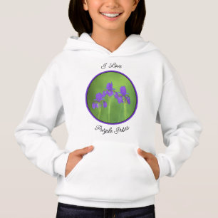 Lila Iris-Malerei - Original Blume Kunst Hoodie