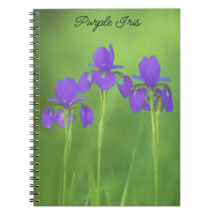 Lila Iris-Malerei - Original Blume Kunst Notizblock