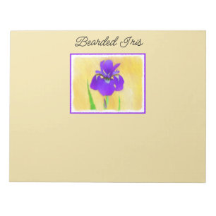Lila Iris-Malerei - Original Blume Kunst Notizblock