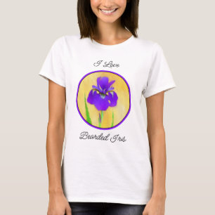 Lila Iris-Malerei - Original Blume Kunst T-Shirt