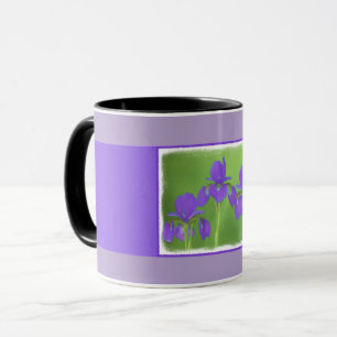 Lila Iris-Malerei - Original Blume Kunst Tasse