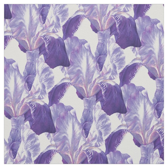 Lila Iris-Malmuster Stoff (Muster)