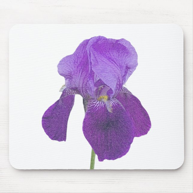 Lila Iris Mouse Pad Mousepad (Vorne)