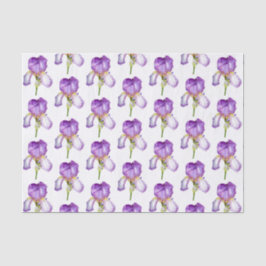Lila Iris-Musterpapier Seidenpapier
