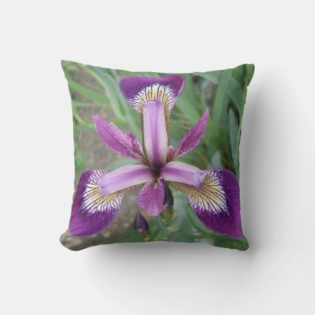 Lila Iris Pillow Kissen (Vorderseite)