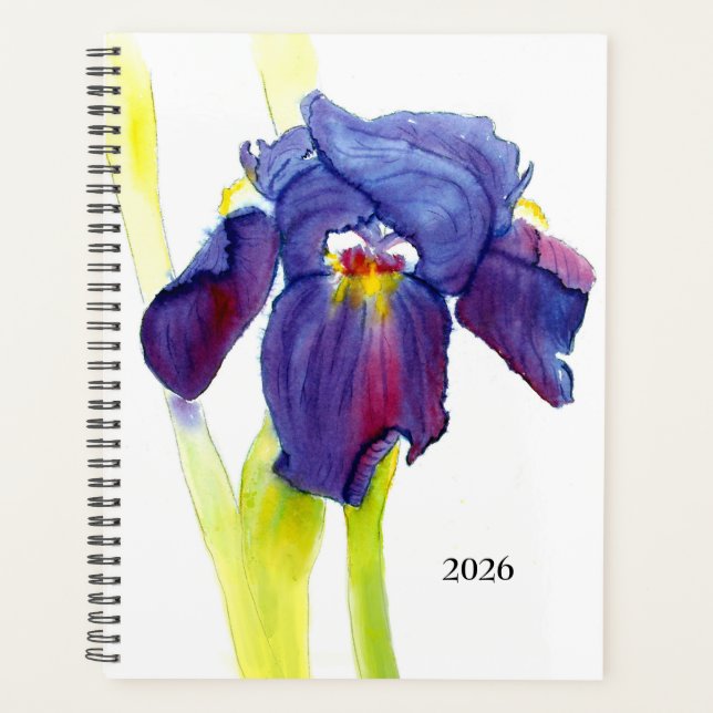 Lila Iris Planner Planer (Vorderseite)