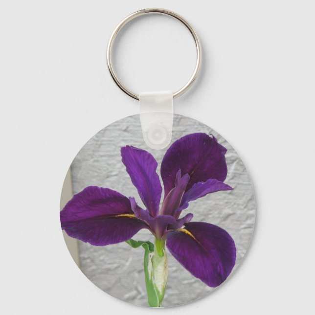 Lila Iris Schlüsselanhänger (Vorderseite)