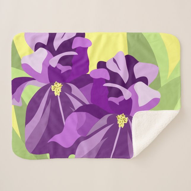 Lila Iris Sherpadecke (Vorderseite (Horizontal))