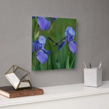 Lila Iris Square Uhr