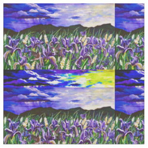 Lila Iris-Sturm Stoff