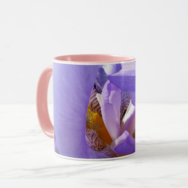 lila Iris Tasse (Vorderseite Links)