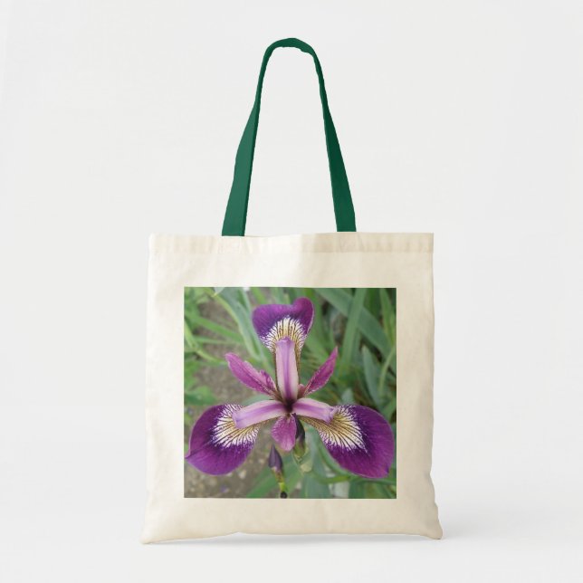 Lila Iris Tote Bag Tragetasche (Vorne)