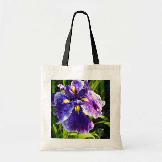 Lila Iris Tote Bag Tragetasche (Vorne)