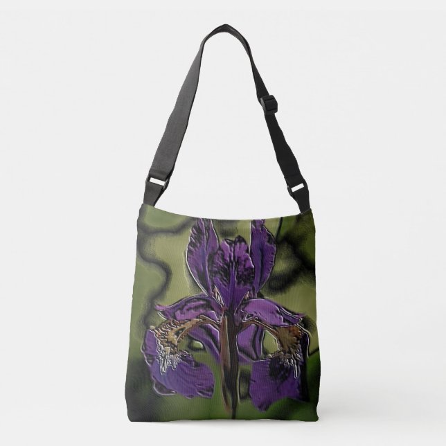 Lila Iris Tragetaschen Mit Langen Trägern (Vorderseite)