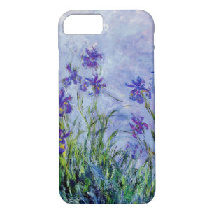 Lila Iris-Vintages Blumenblau Claudes Monet iPhone 8/7 Hülle
