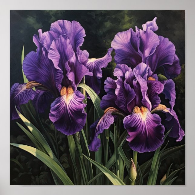 Lila Irische Blume Art Print Poster (Vorne)