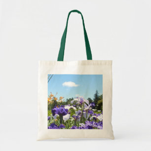 Lila Irises Garden Tote Bag Tragetasche